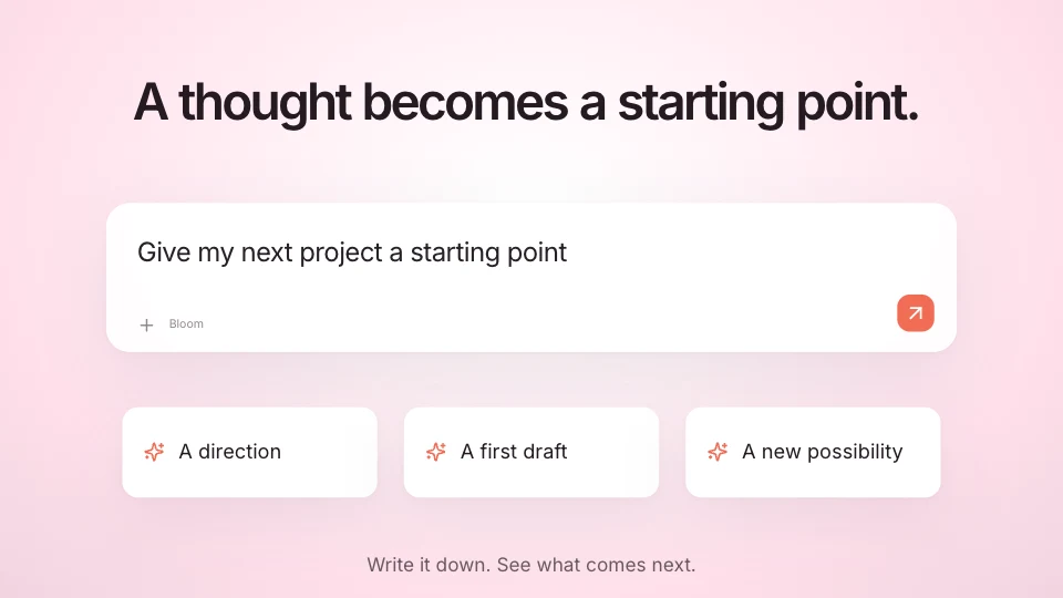 Frame from “Bloom — From idea to action”