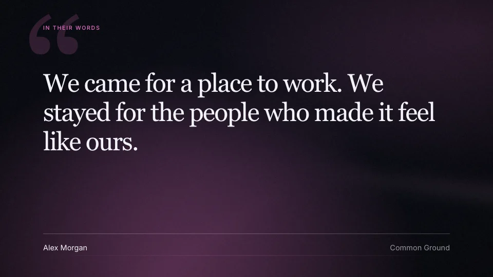 Frame from “In their words — Customer Story”