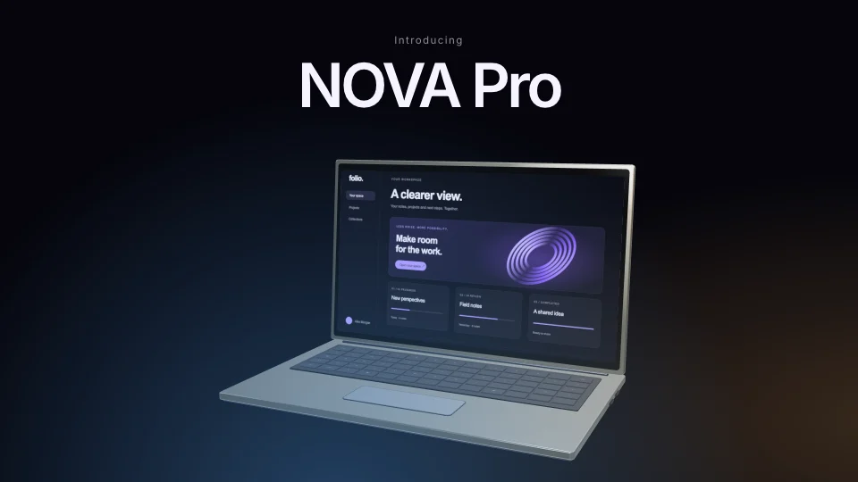 Frame from “NOVA Pro — The reveal”