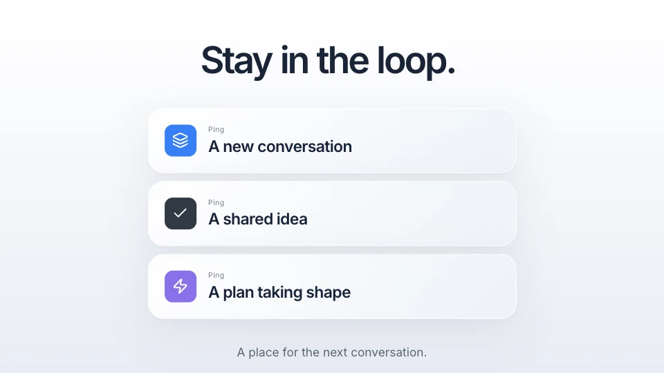 Frame from “Ping — A little more connected”