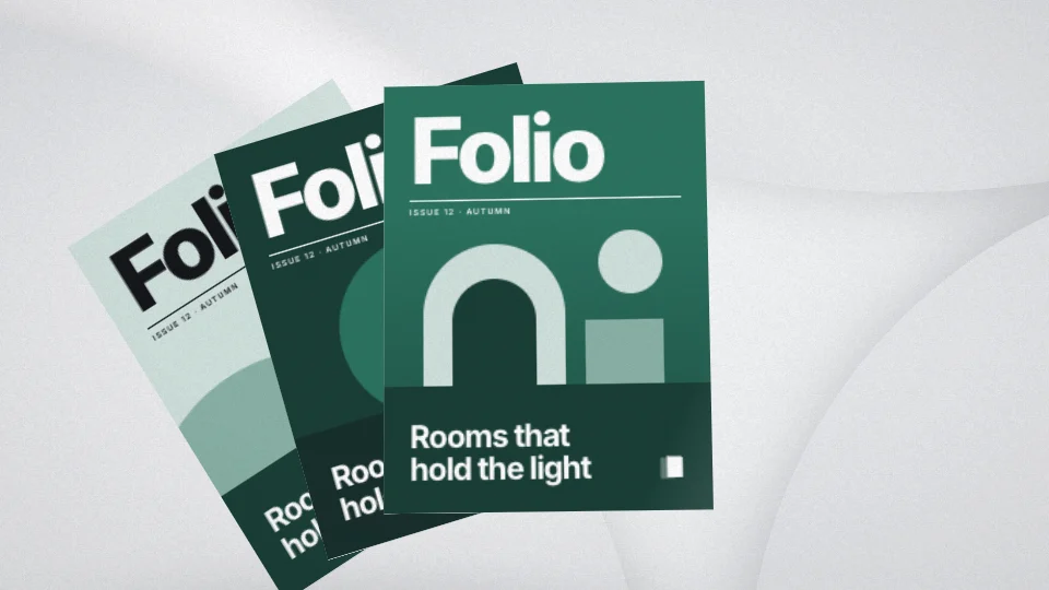 Frame from “Folio — The new issue, in your hands”